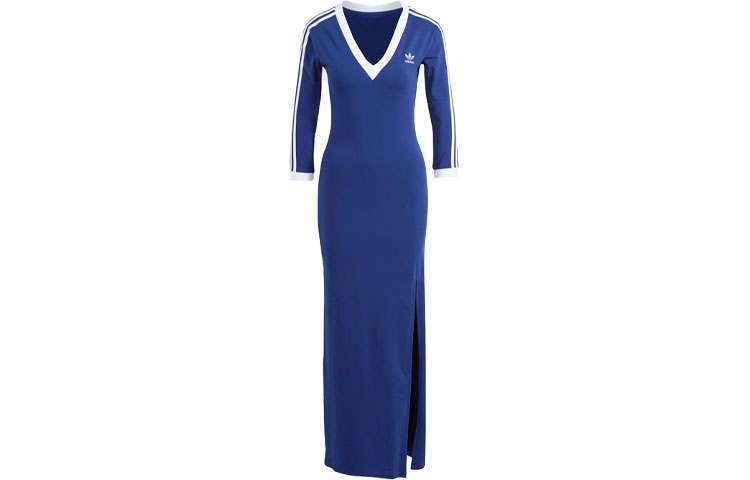 adidas originals Adicolor Classics 3-Stripes Maxi Dress Blue