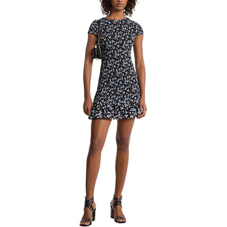 MICHAEL KORS Floral Print Georgette Dress