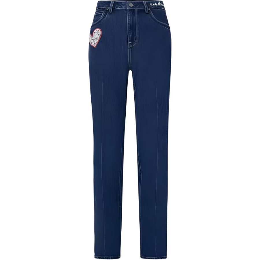 Lee Jeans Women's Dark Blue Moderate Tapered Pants