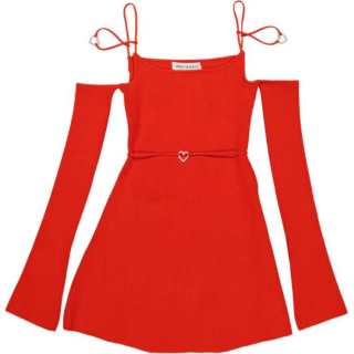 MACH & MACH Long Sleeved Dress Women's Red