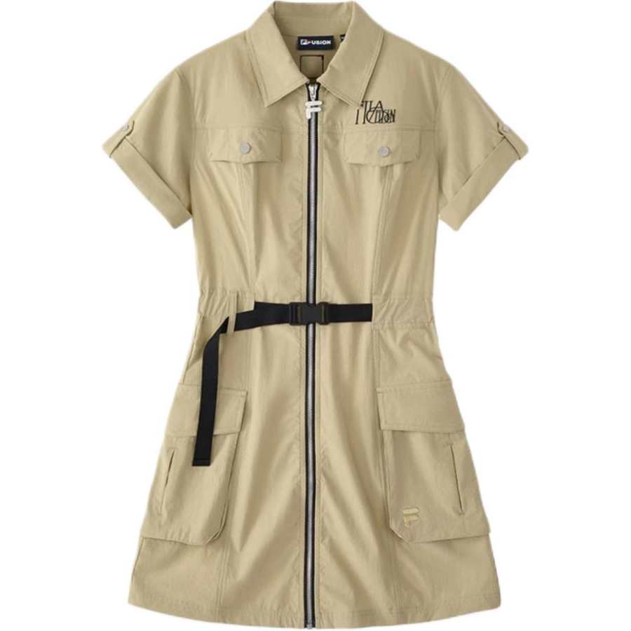 FILA FUSION WORKWEAR Short Sleeved Dress Women's Parrot Green