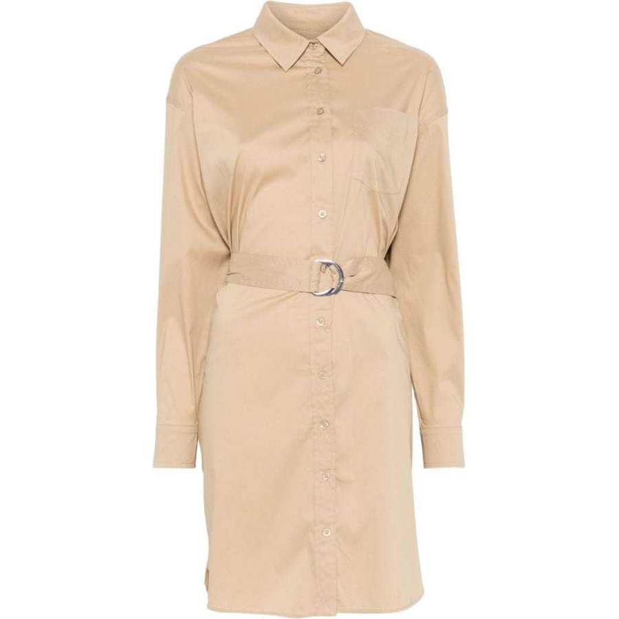 LAUREN RALPH LAUREN SS24 Long Sleeved Dress Women's Beige