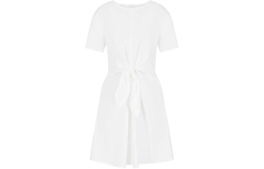 EMPORIO ARMANI SS24 Short Sleeved Dress Women's White