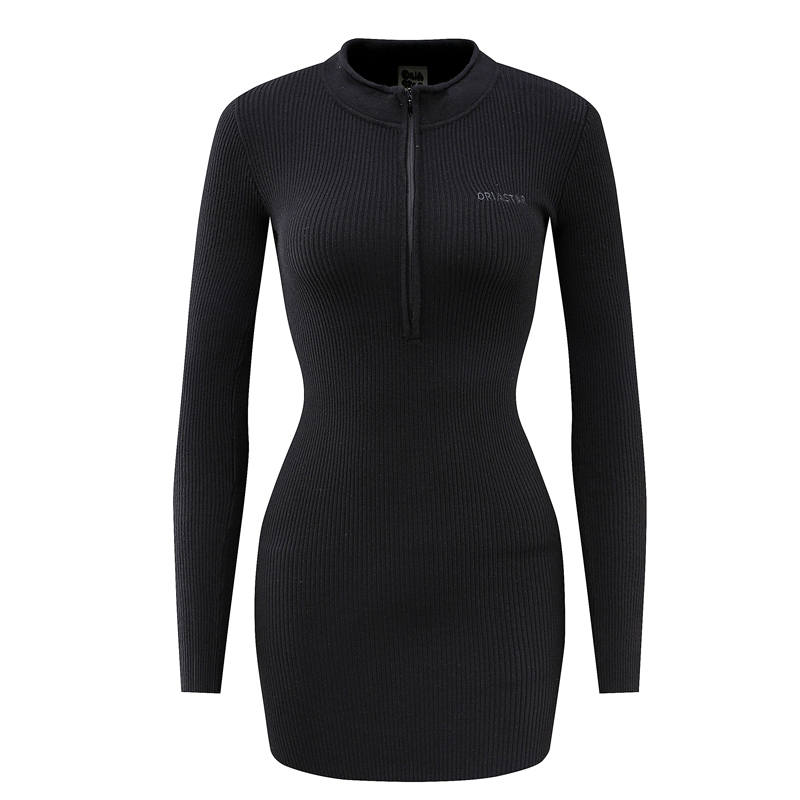 ORIASTAR Long Sleeved Dress Women's Black
