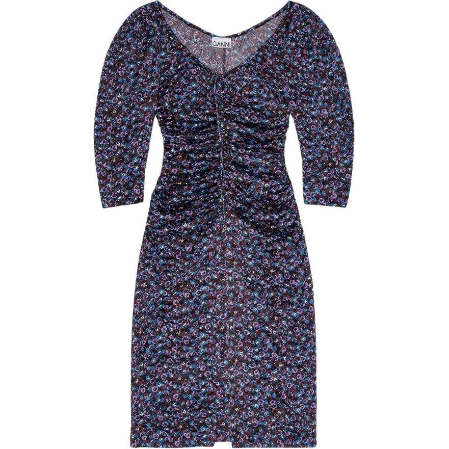 GANNI FW24 Long Sleeved Dress Women's Purple