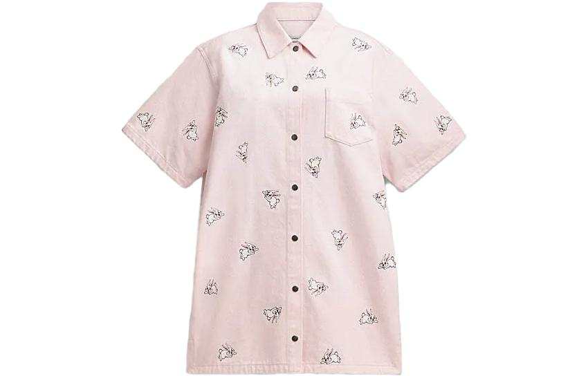 COACH Short Sleeved Dress Women's Pink