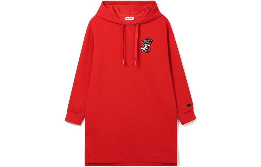 LACOSTE Long Sleeved Dress Women's Red