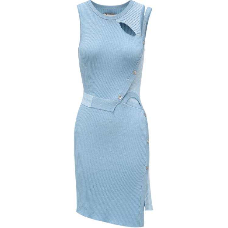 Feng Chen Wang Feng Chen Wang ribbed-knit asymmetric minidress
