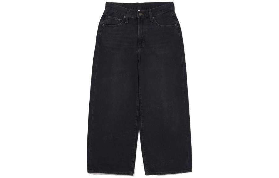 Levis Jeans Women's Black Moderate Straight Fit Pants