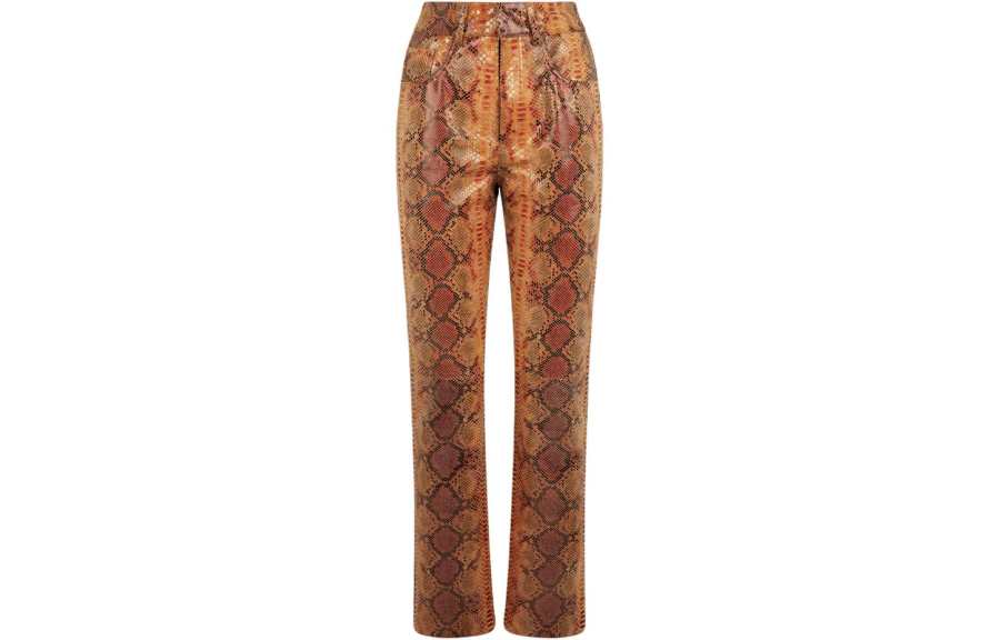 Blazé Milano SS24 Leather Pants Women's Brown