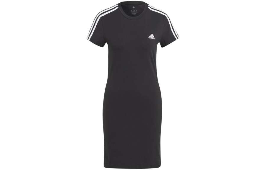 Adidas Adidas W 3S FIT T DR Short Sleeved Dress Women's Black