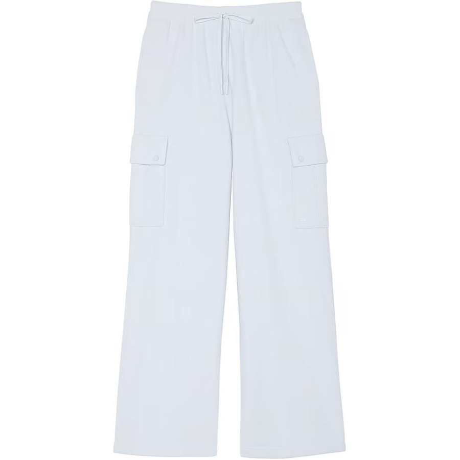 Victoria's Secret PINK Micro Fleece Wide Leg Cargo Pants/HydrangeaBlue Cargo Pants Women's Blue Hydrangea