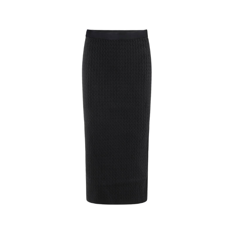 MaxMara Studio MaxMara Studio Knit Long Skirt Women's Black