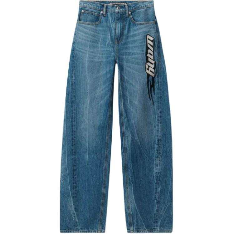 Alexander Wang Alexander Wang logo-patch ballloon jeans
