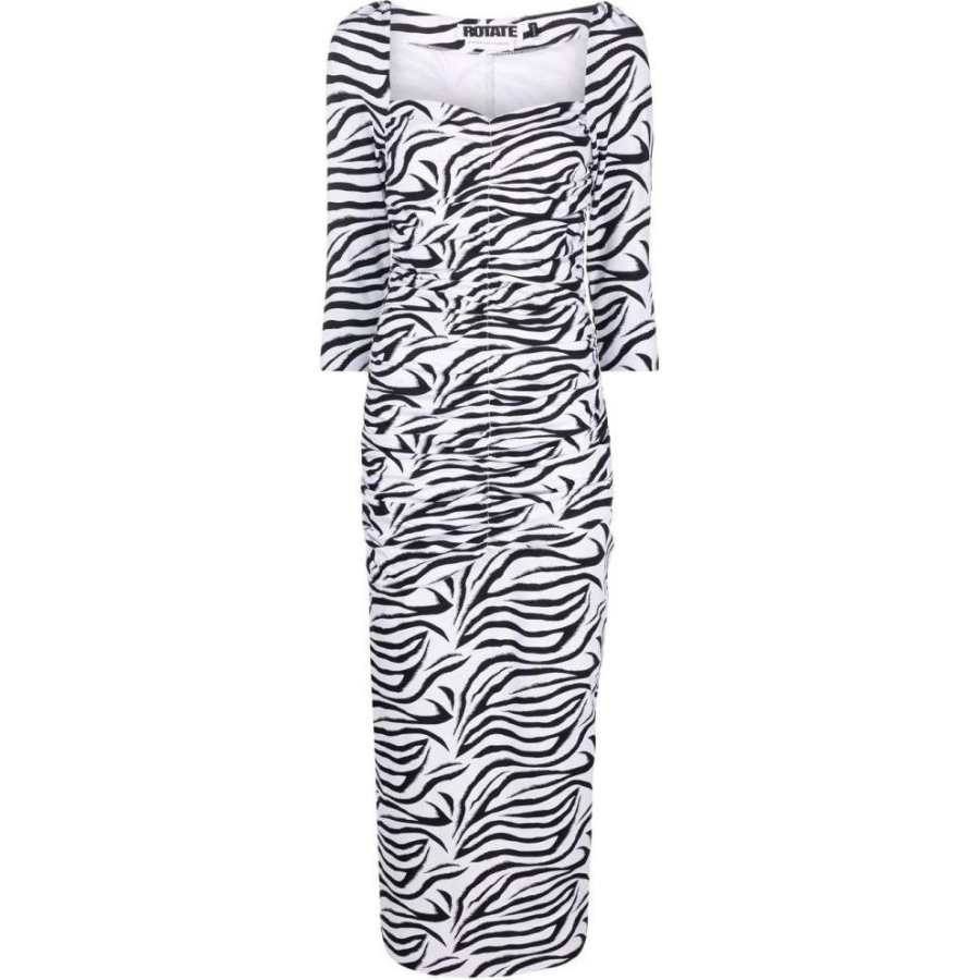 Rotate Long Sleeved Dress Women's Black White