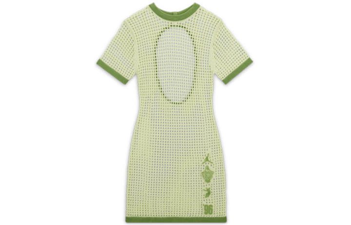 Jordan Jordan X UNION Short Sleeved Dresses Women's Green Crew Neck Moderate Short