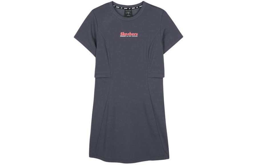 Skechers Short Sleeved Dress Women's Odyssey Gray