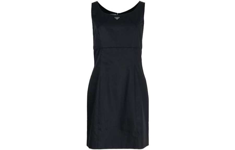 PRADA SS23 Sleeveless Dress Women's Black