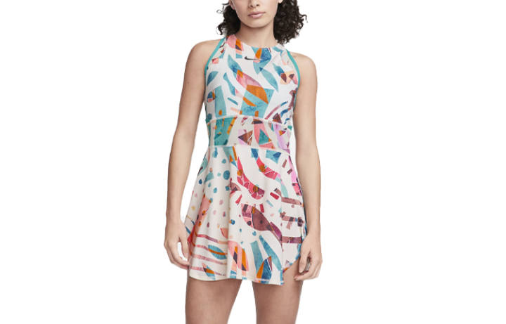Nike Nike Dri Fit Sleeveless Dresses Women's Camellia Nebula Crew Neck Moderate Short