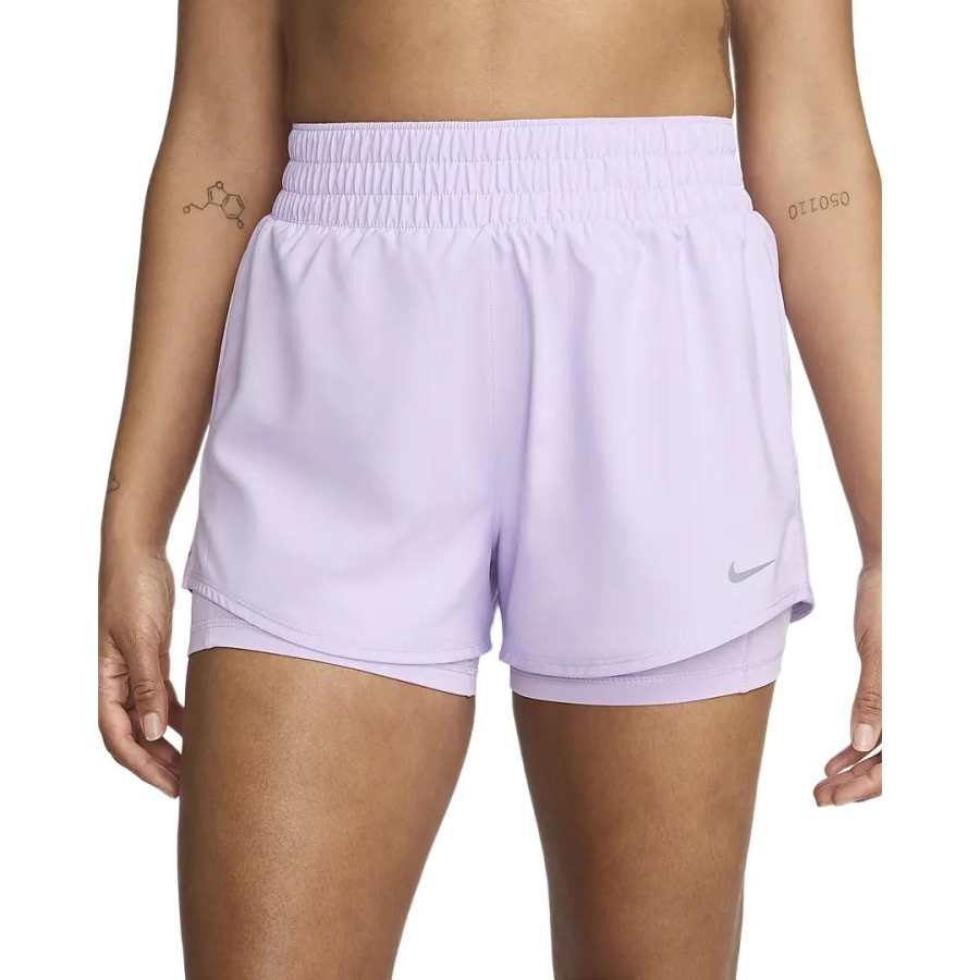 Nike Nike Women's Dri FIT High Waisted 3' 2 in 1 Shorts Casual Shorts Women's Lilac Flower