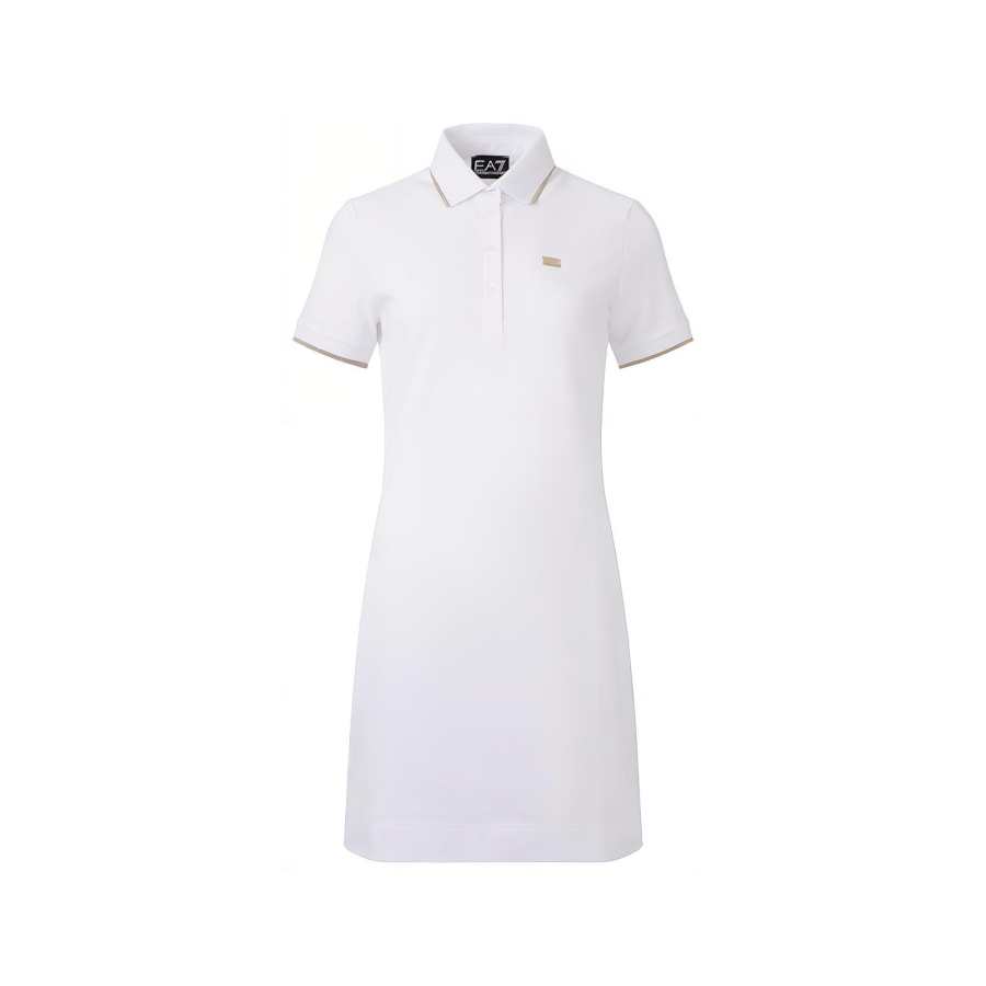 EMPORIO ARMANI SS24 Short Sleeved Dress Women's White