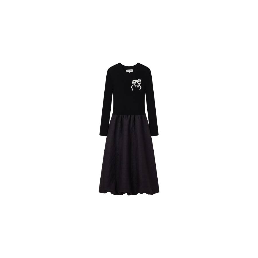 Teenie Weenie Long Sleeved Dress Women's Black