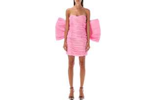 Rotate Bow-Embellished Strapless Mini Dress