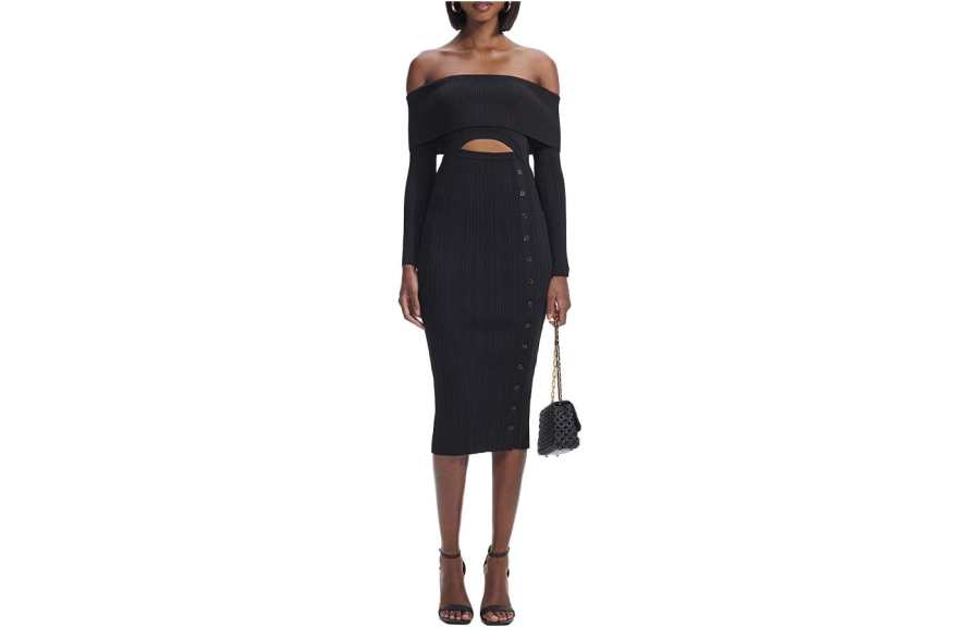 Self-portrait Self portrait Long Sleeved Dress Women's Black