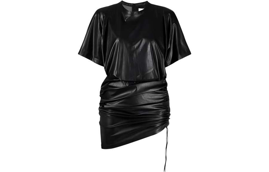 ISABEL MARANT Étoile Balesi Short Sleeved Asymmetric Hem Mini Dress