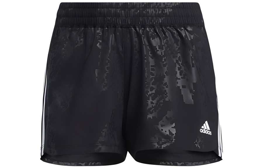 Adidas Adidas Pacer 3 Stripes Woven Camo Short Casual Shorts Women's Black