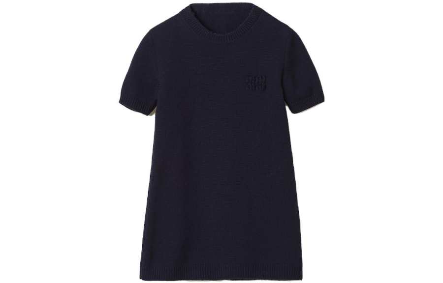 MIU MIU FW23 Short Sleeved Dress Women's Blue