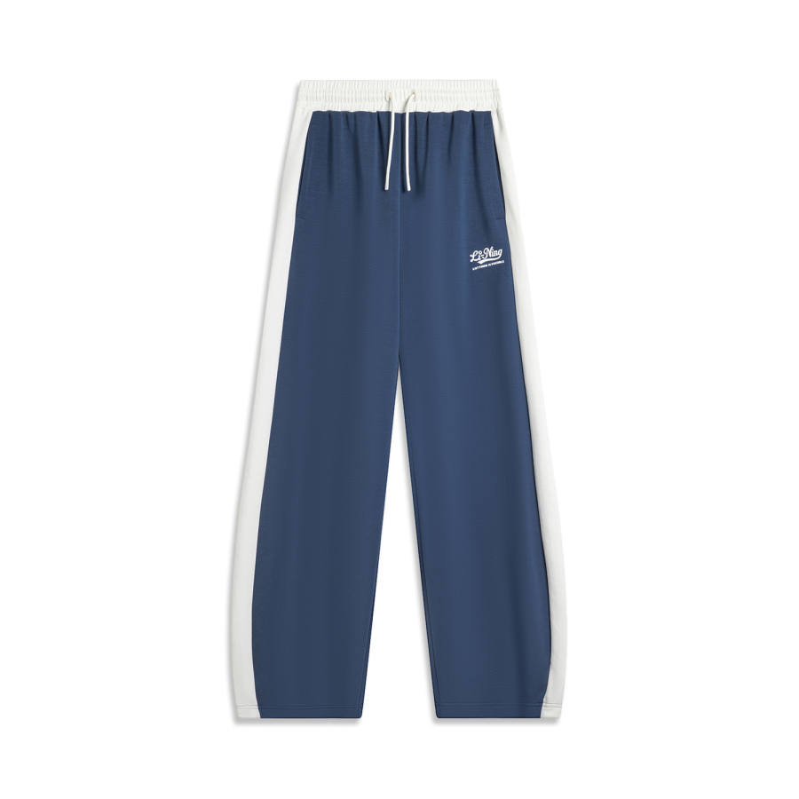 Li-Ning Li Ning Sports Life Collection Knitted Sweatpants Women's Dark Simple Blue