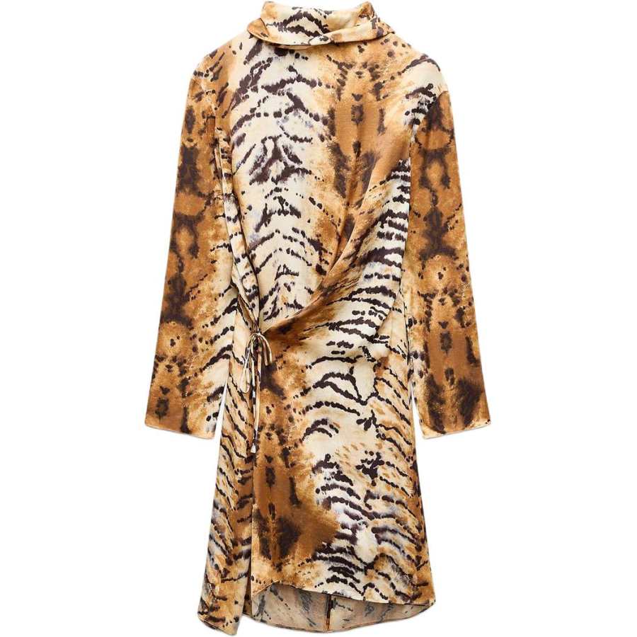 ZARA ZW Long Sleeved Dress Women's Multicolor