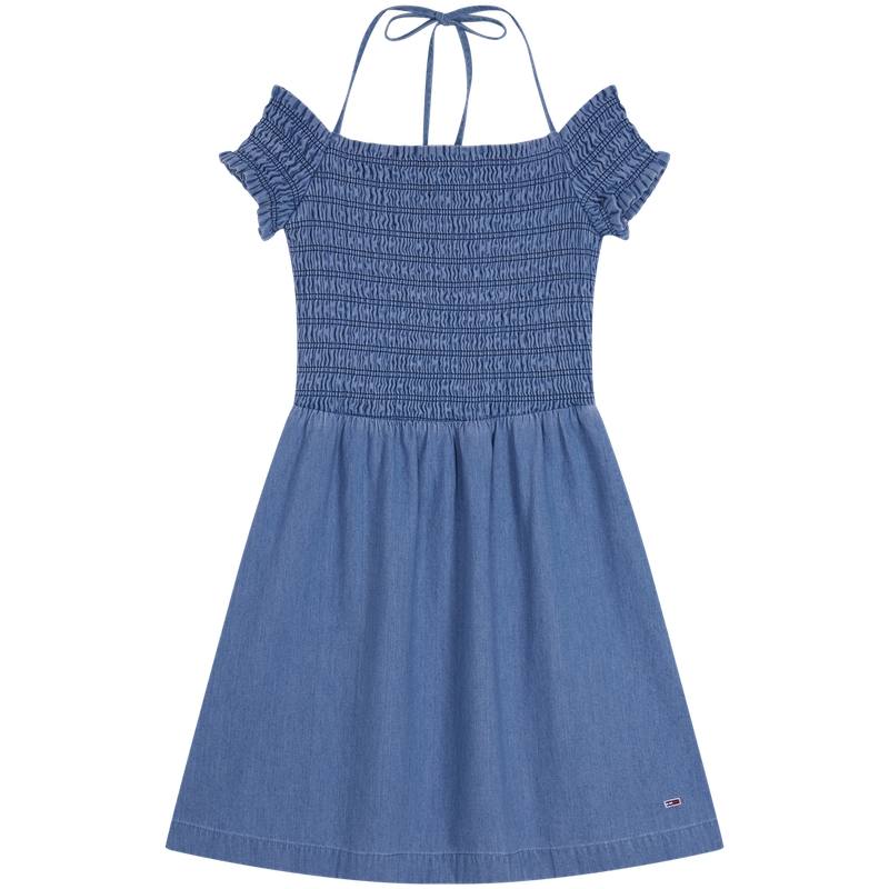 Tommy Hilfiger Short Sleeved Dress Women's Denim Blue