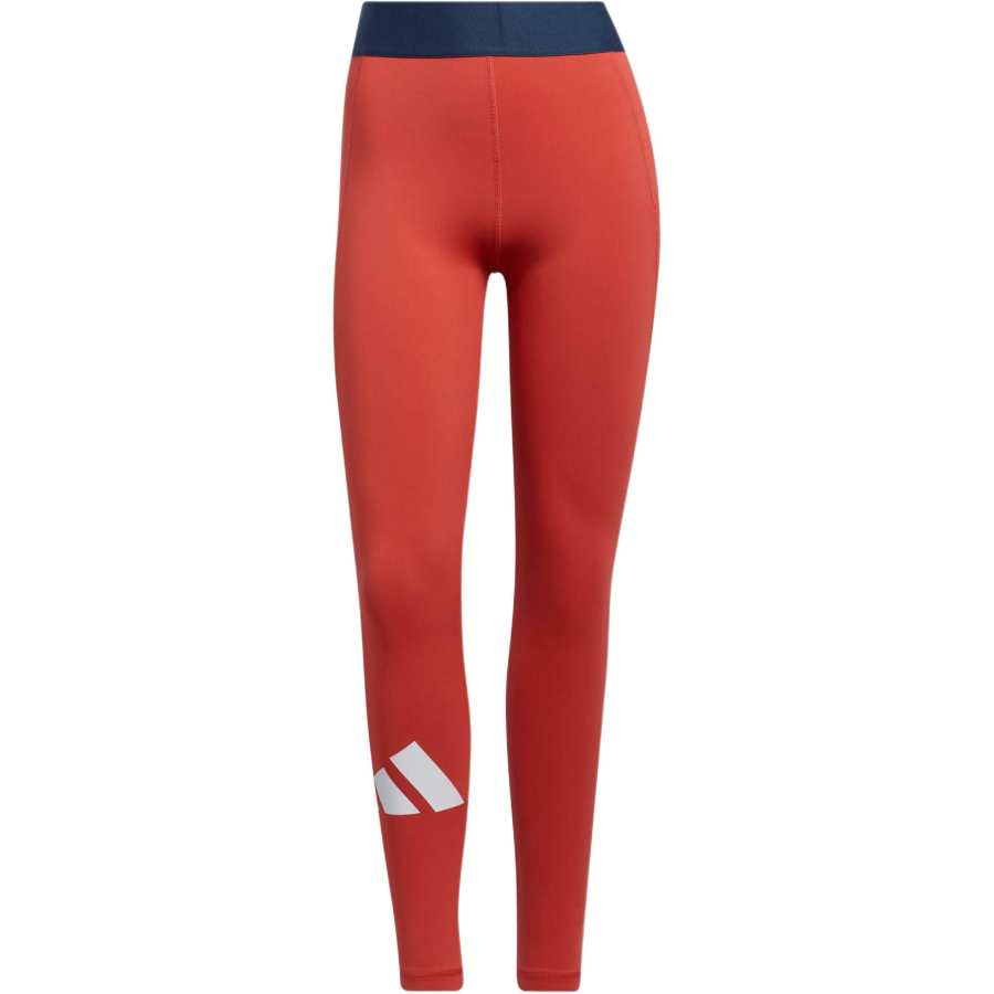 Adidas Adidas AEROREADY Techfit Life Mid Rise Badge Of Leggings Women's Bright Pink Red Fluorescent