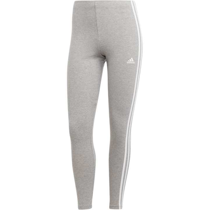 Adidas Adidas Women's Essentials 3 Stripes High Waisted Single Jersey Leggings Medium Grey Heather/White