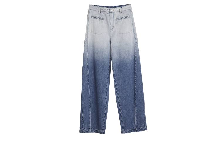 ELLE Jeans Women's Denim Blue Moderate Wide Leg Pants
