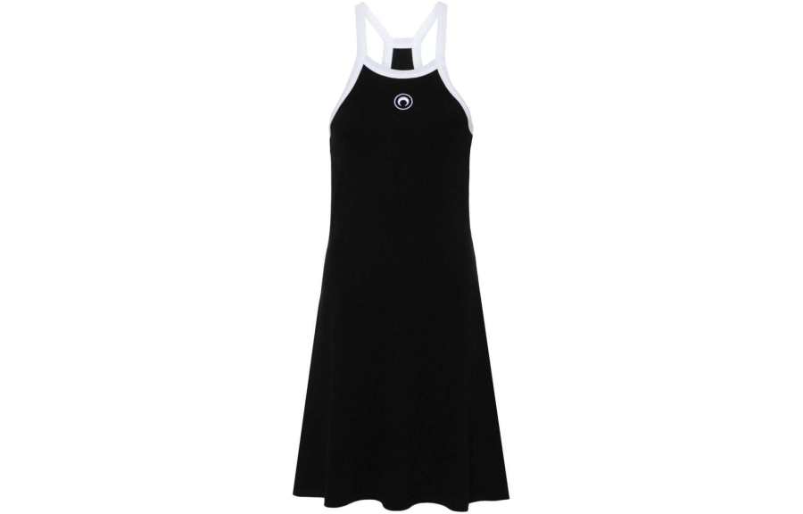 Marine Serre Moon Embroidered Sleeveless Dress