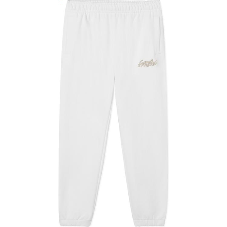 LACOSTE Blessing Snake Spring Festival Collection Knitted Sweatpants Women's Ecru Moderate Cuffed Pants