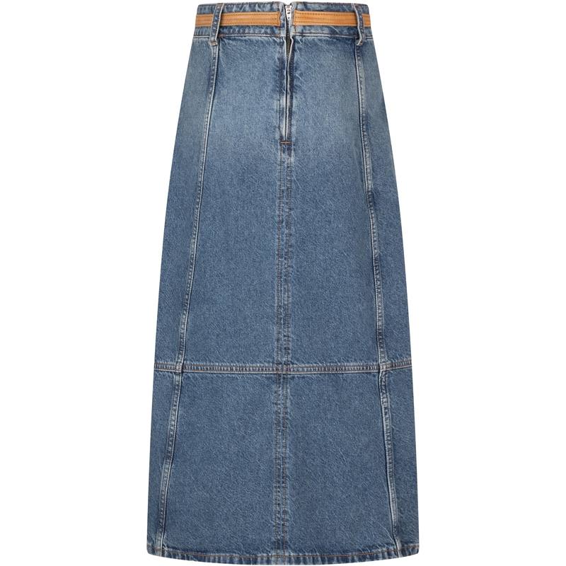 Tommy Hilfiger Denim Long Skirt Women's Blue
