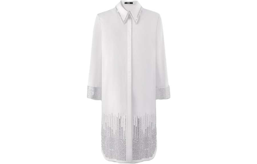 KARL LAGERFELD / Karl Lagerfeld Jeans Short Sleeved Dress Women's White
