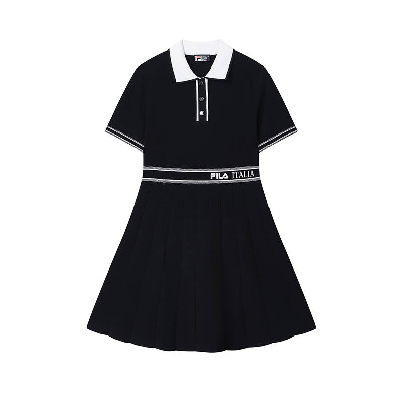 FILA WHITE Short Sleeved Dress Women's Legend Blue