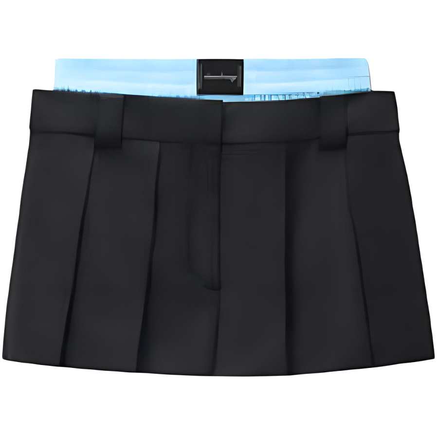 Alexander Wang Prestyled Pleated Boxer Skort Black
