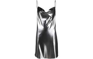Rotate Metallic Lamé Minidress
