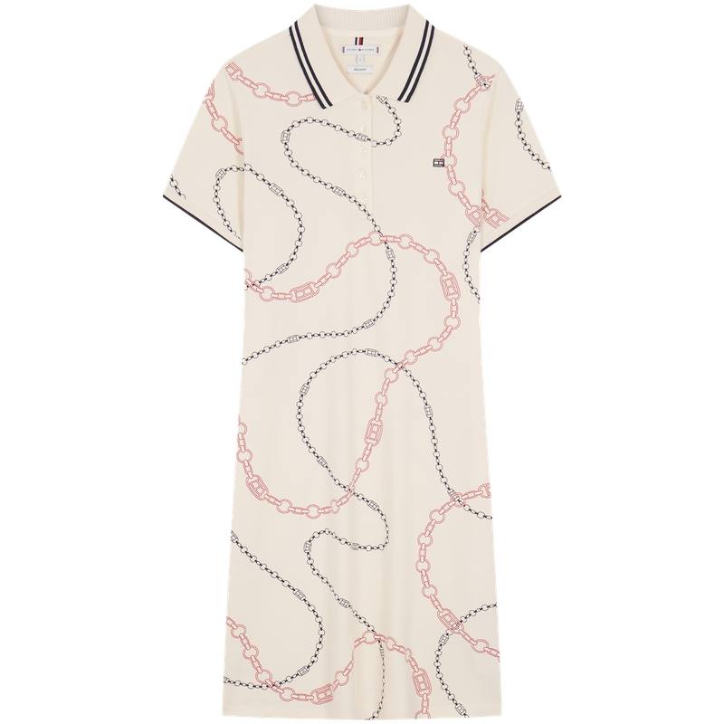 Tommy Hilfiger Short Sleeved Dress Women's Beige Yellow 01V