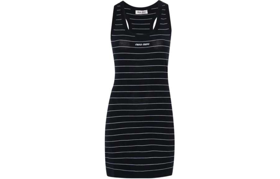 MIU MIU SS24 Sleeveless Dress Women's Dark Blue