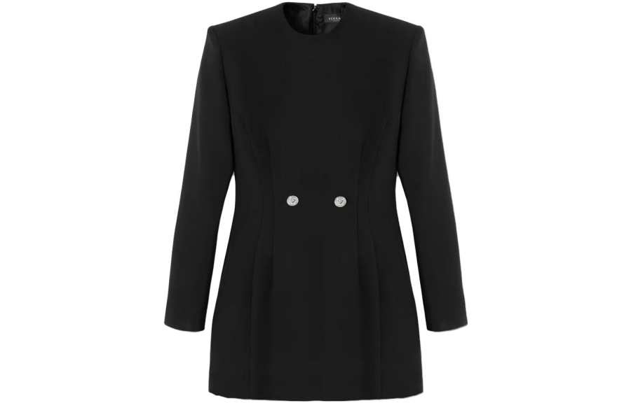 VERSACE VERSACE Button Detailed Long Sleeved Dress