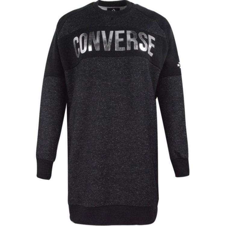 Converse Lurex Dress Long Sleeved Dress Women's Ink Black