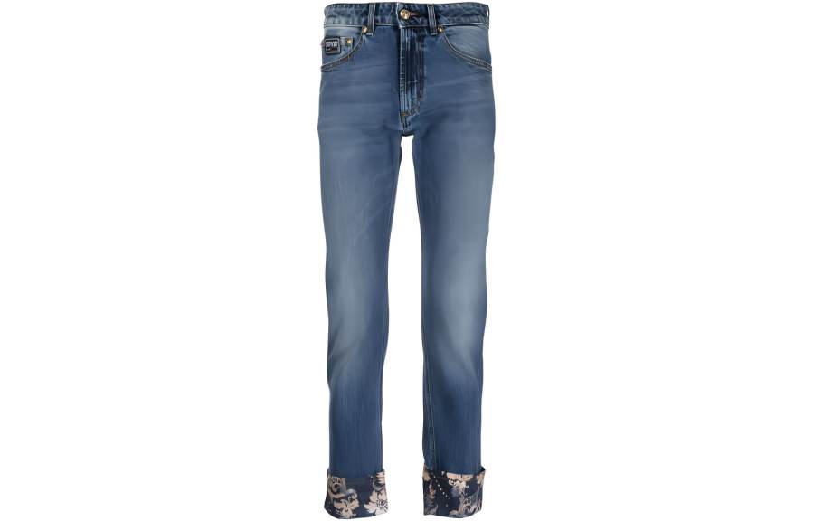 Versace Jeans Couture floral-print cropped jeans