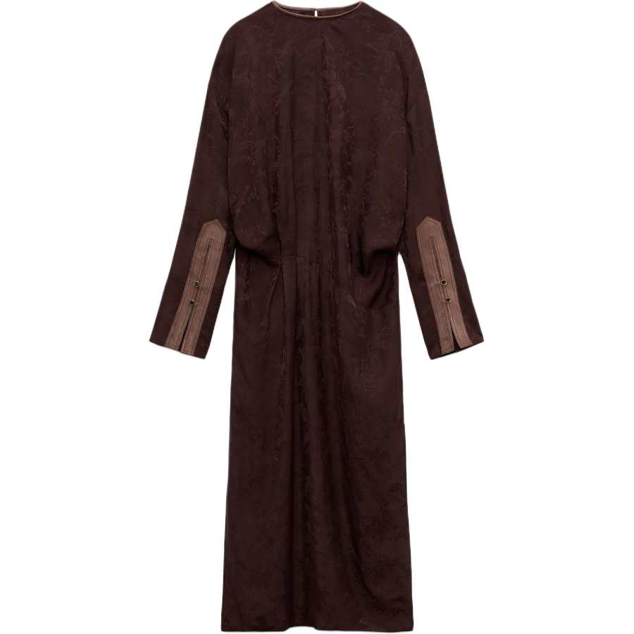 ZARA ZW Long Sleeved Dress Women's Eggplant Purple
